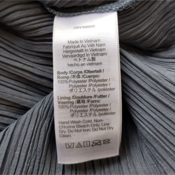 ME Madewell Women's Teapot Blue Goldie Plisse Tank Slip Midi Column Dress NWT 0 - Picture 5 of 11